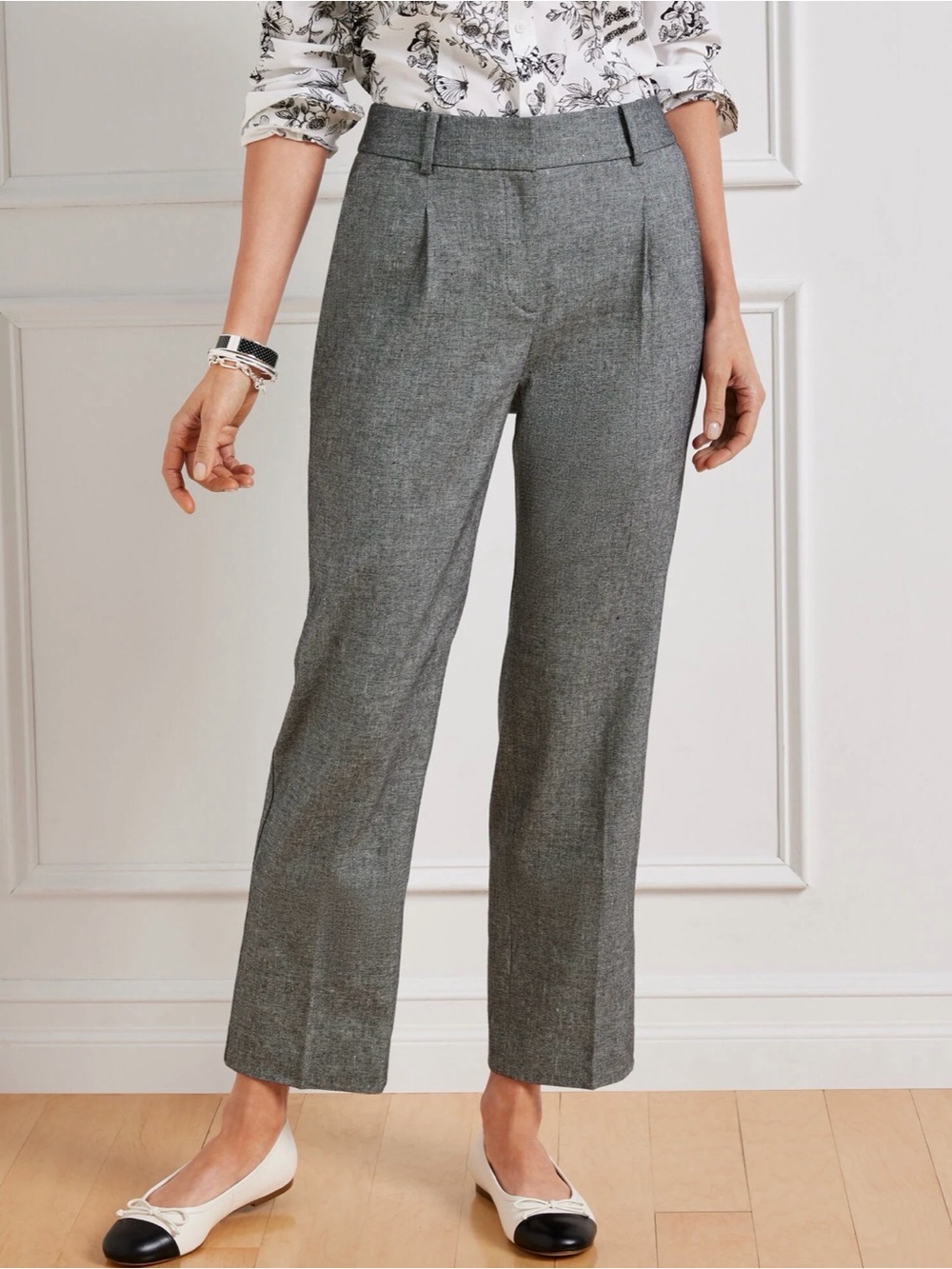 Talbots Classic Gray Tailored Women's Trousers 16 NWT 801